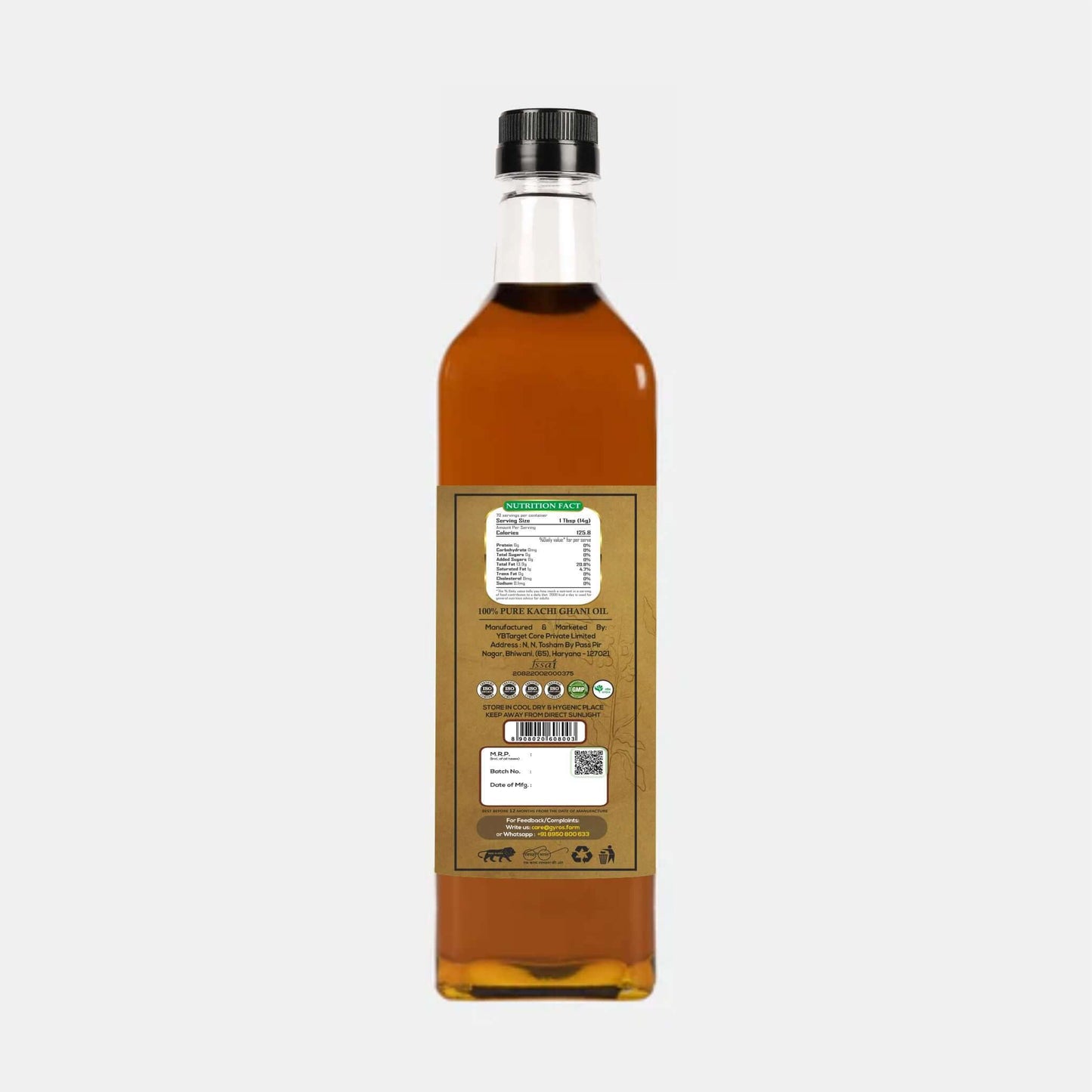 Stone Cold Pressed Black Mustard Oil | 100% Pure | Made From Native Seeds | Zero Preservatives