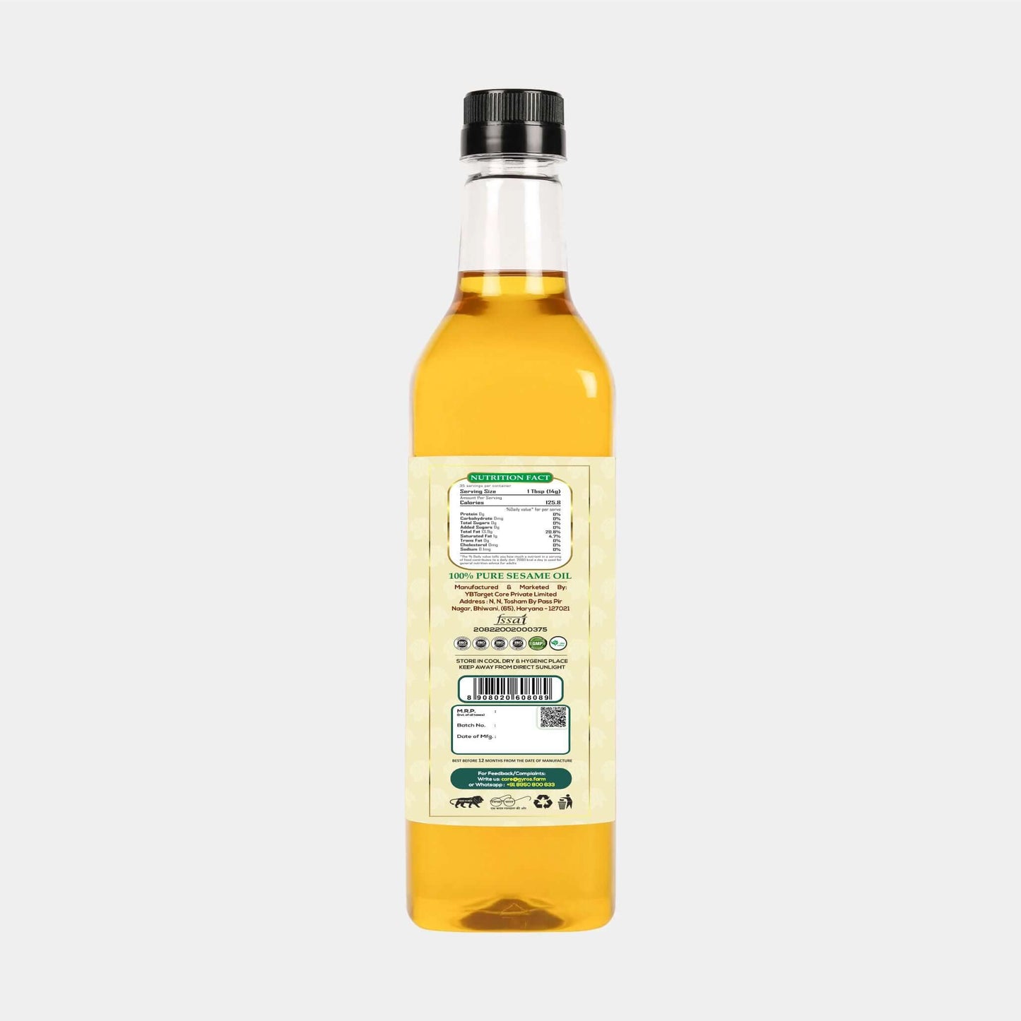 Trial Pack | Sesame & Coconut Stone Cold Pressed Oil | Unfiltered | Unadulterated | PET Bottle |New Arrival