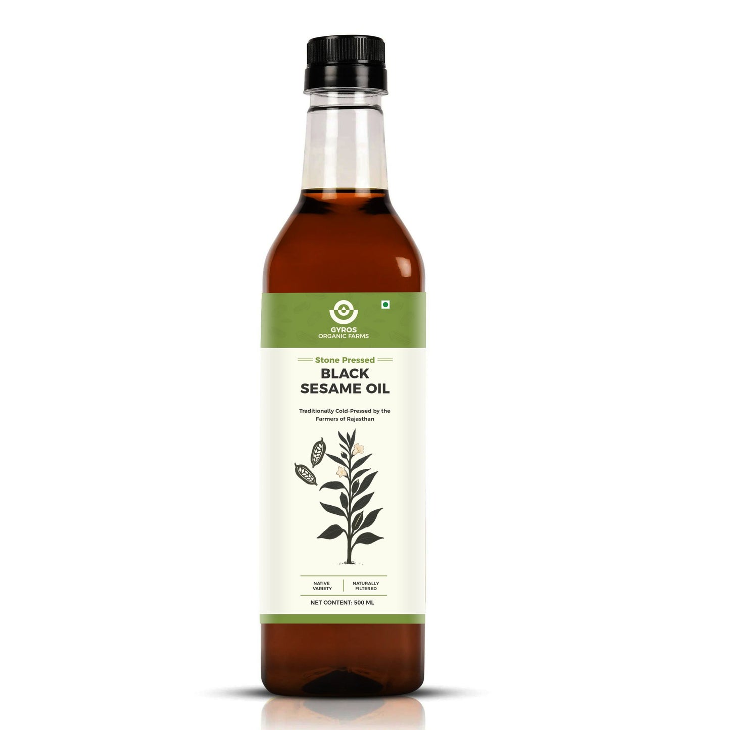 Stone Cold Pressed Black Sesame Oil | Deep Flavor | Unfiltered | Rich Aroma