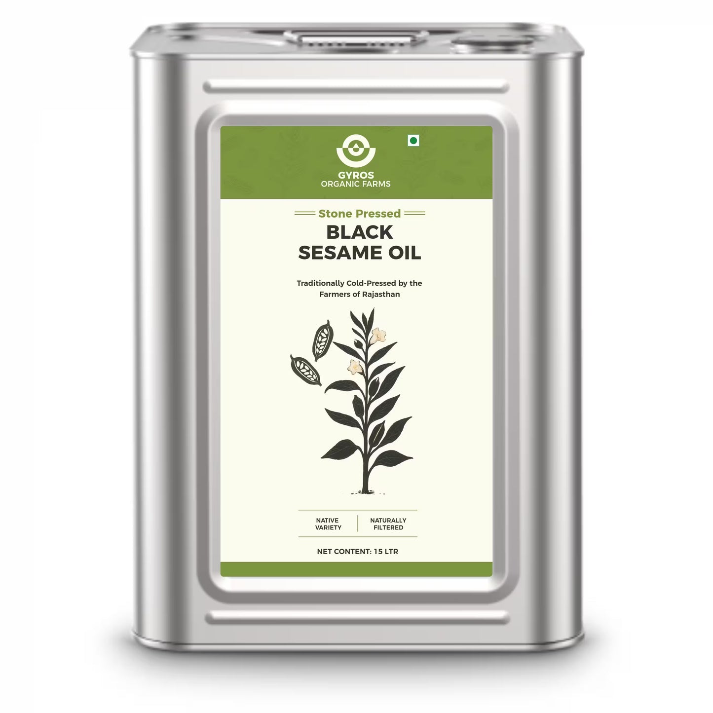 Stone Cold Pressed Black Sesame Oil | Deep Flavor | Unfiltered | Rich Aroma