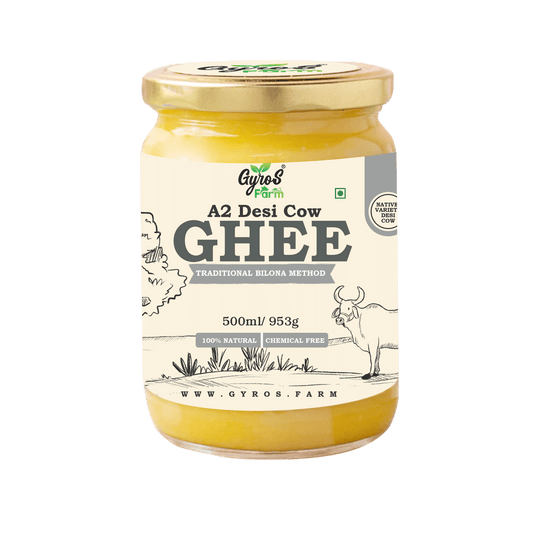 A2 Desi Cow Ghee | Bilona Churned | From Grass-Fed Desi Cows | Made in VILLAGE (From Free Roaming Cows), Not Gaushala