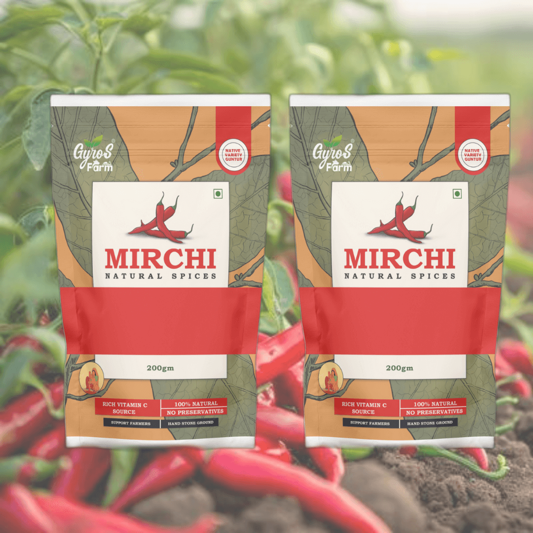 Stone Ground Red Chilli Powder (Lal Mirch Powder) | Made with Sun-Dried Chillies | Sourced From Guntur | Zero Chemicals Added