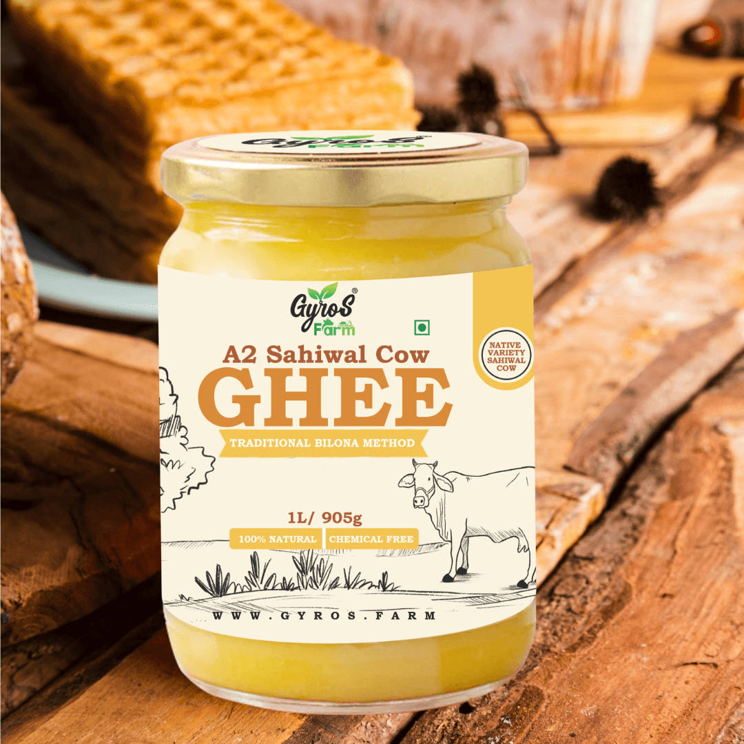 A2 Sahiwal Cow Ghee | Traditional Bilona Method | From Grass-Fed Desi Sahiwal Cows | Made in VILLAGE (From Free Roaming Cows), Not Gaushala