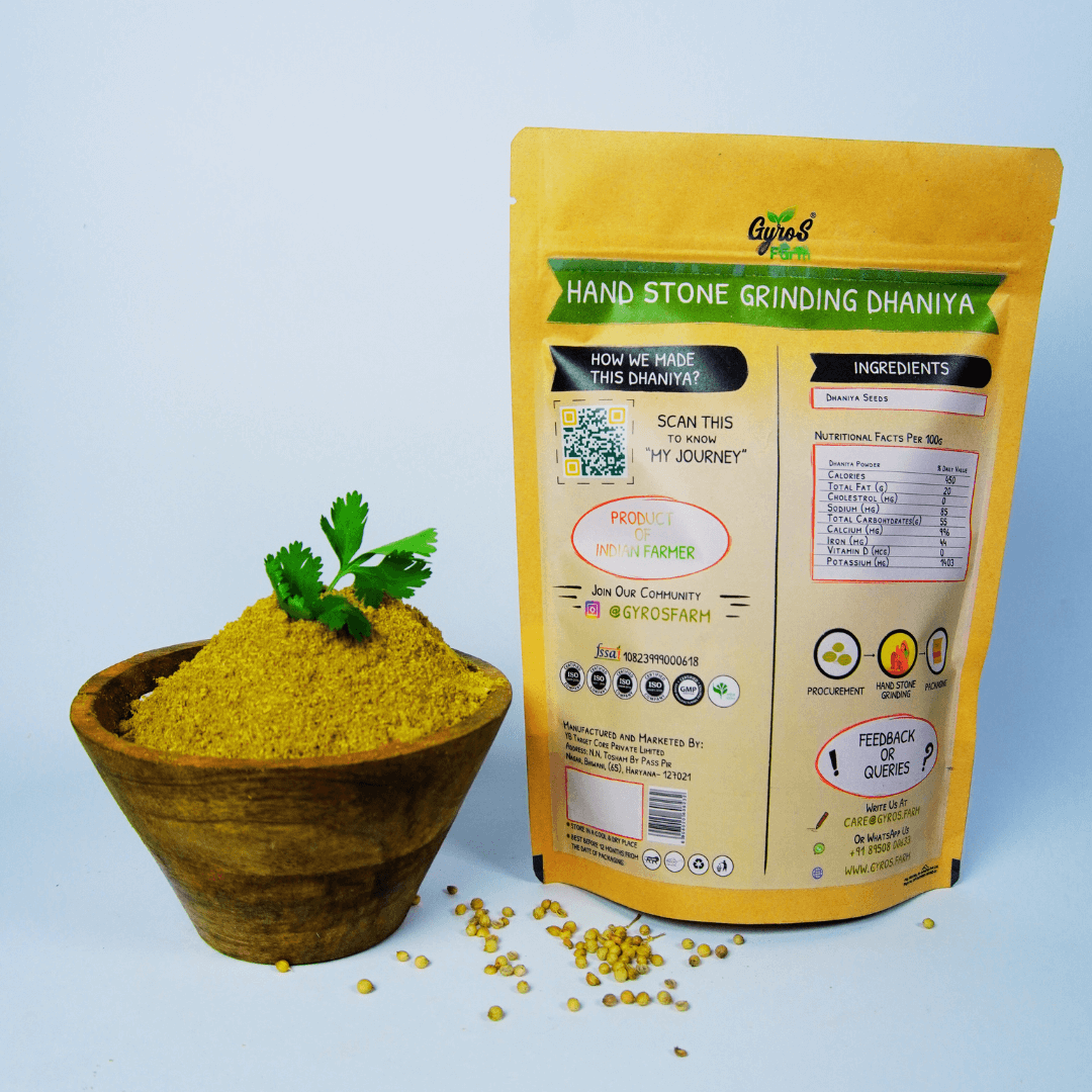 Stone Ground Dhaniya Powder (Coriander Powder) | Made From 100% Organic Seeds | Zero Chemicals Added