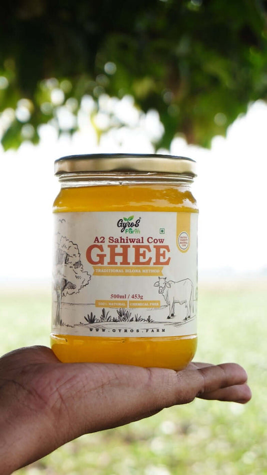A2 Sahiwal Cow Ghee | Traditional Bilona Method | From Grass-Fed Desi Sahiwal Cows | Made in VILLAGE (From Free Roaming Cows), Not Gaushala