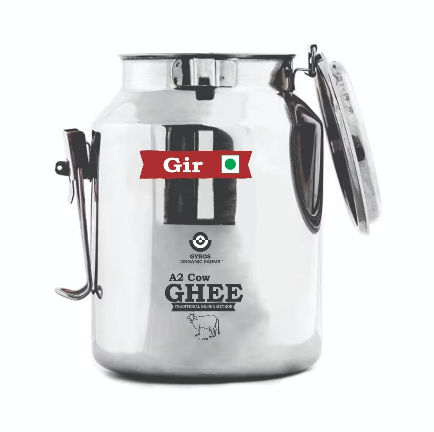 A2 Gir Cow Ghee | Bilona Churned | From Grass-Fed Desi Gir Cows | Made in VILLAGE (From Free Roaming Cows), Not Gaushala