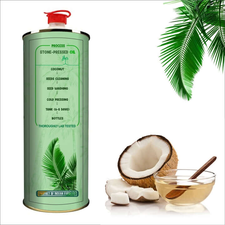 Stone Cold Pressed Coconut Oil Combo | 2L + 2L | zero Adulteration | Sieve Filtered
