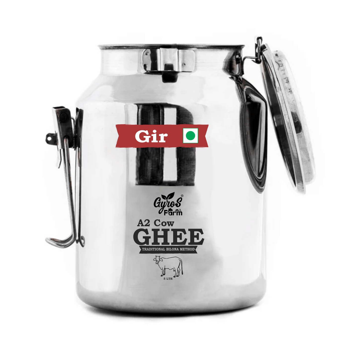 A2 Gir Cow Ghee | Bilona Churned | From Grass-Fed Desi Gir Cows | Made in VILLAGE (From Free Roaming Cows), Not Gaushala