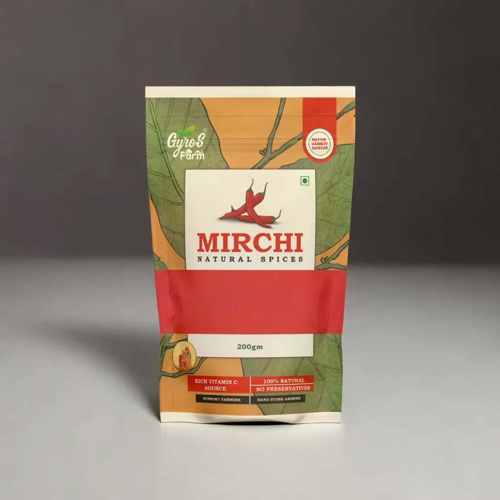 Stone Ground Red Chilli Powder (Lal Mirch Powder) | Made with Sun-Dried Chillies | Sourced From Guntur | Zero Chemicals Added