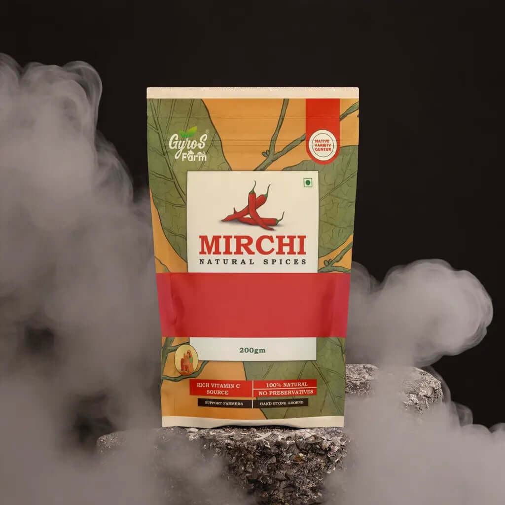 Stone Ground Red Chilli Powder (Lal Mirch Powder) | Made with Sun-Dried Chillies | Sourced From Guntur | Zero Chemicals Added