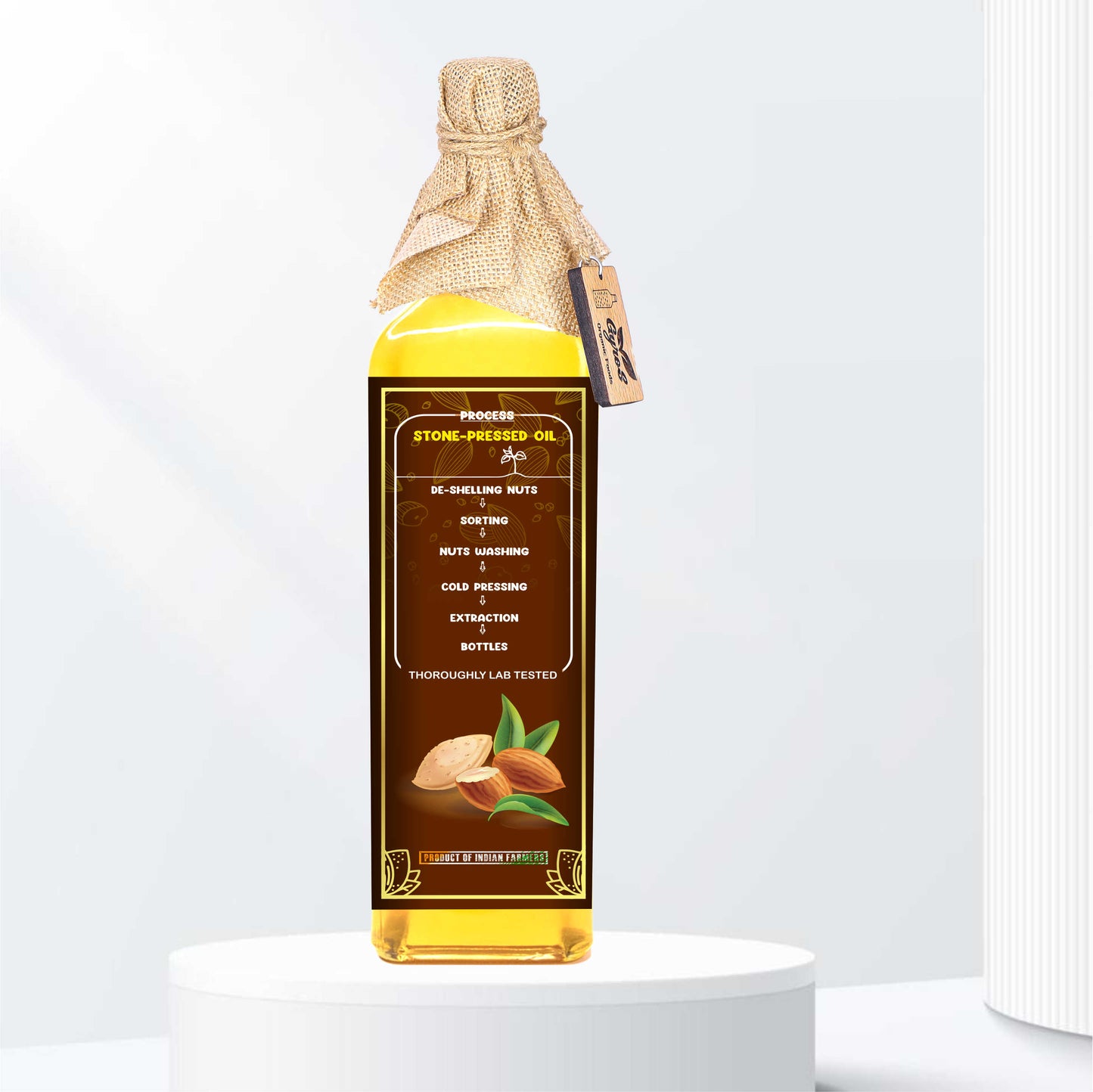 Almond Oil | Stone-Wood Pressed Oil | Unfiltered | Premium Unadulterated Chemical free product |
