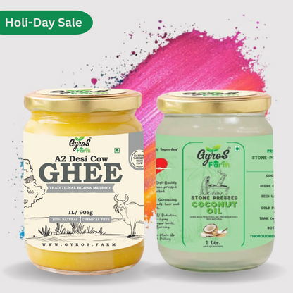 A2 Desi Cow Ghee & Coconut Stone Pressed Oil