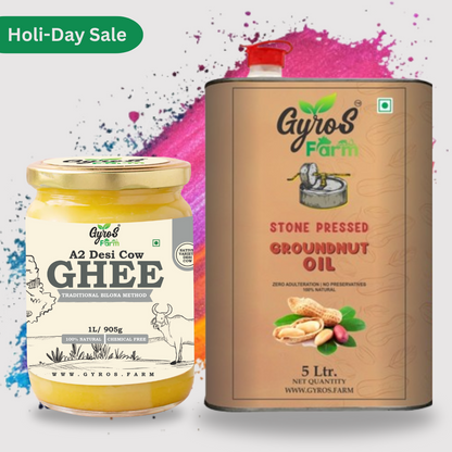 A2 Desi Cow Ghee & Groundnut Stone Pressed Oil