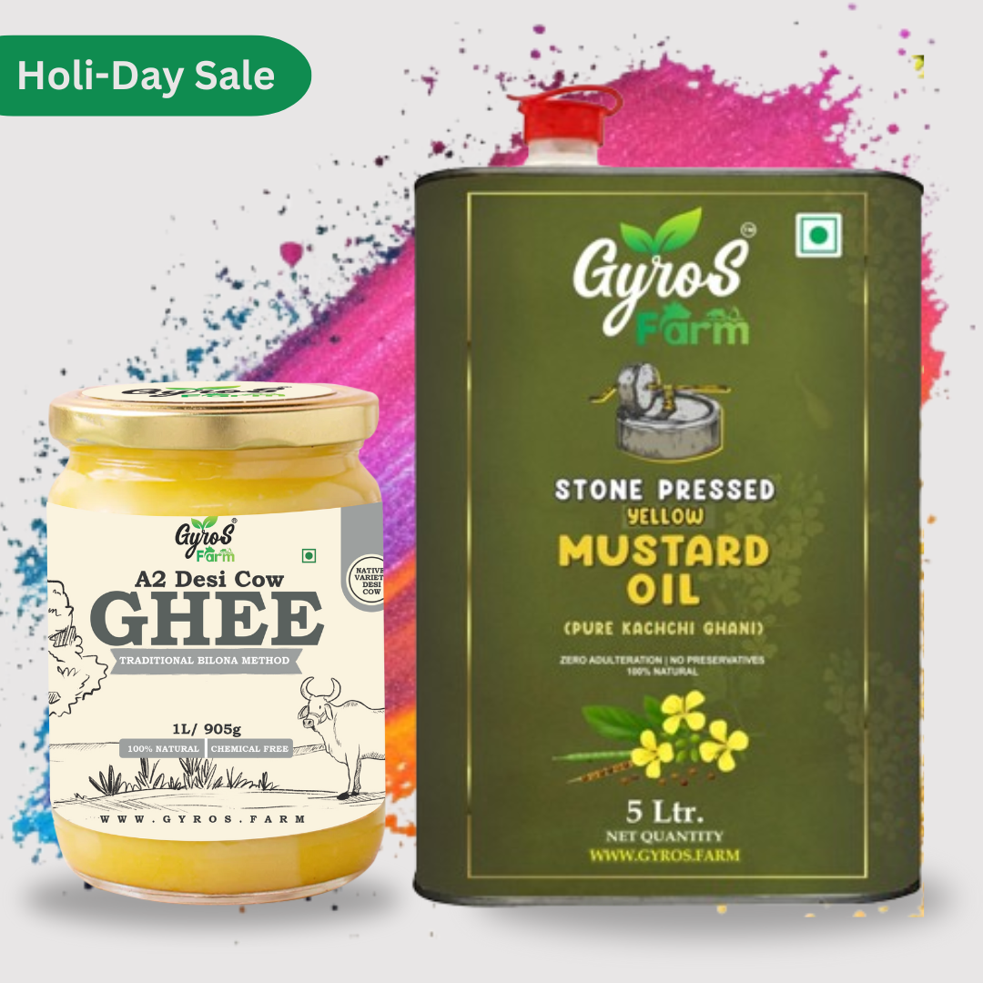A2 Desi Cow Ghee & Yellow Mustard Stone Pressed Oil