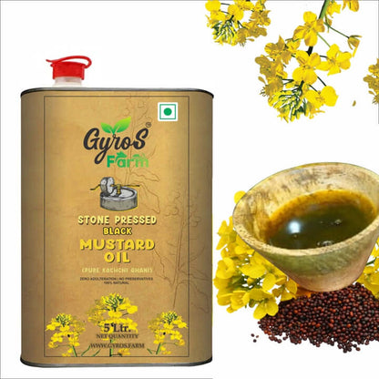 Stone Cold Pressed Oil Yellow and Black Mustard Combo | 5L + 5L | zero Adulteration | Sieve Filtered