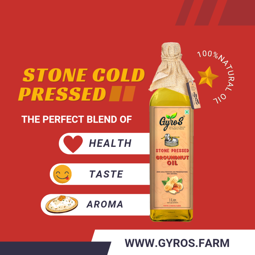 cold pressed groundnut oil best for health, taste and aroma