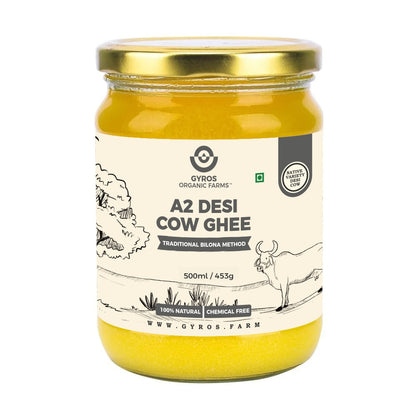 A2 Desi Cow Ghee | Bilona Churned | From Grass-Fed Desi Cows | Made in VILLAGE (From Free Roaming Cows), Not Gaushala
