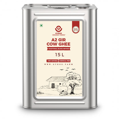 A2 Gir Cow Ghee | Bilona Churned | From Grass-Fed Desi Gir Cows | Made in VILLAGE (From Free Roaming Cows), Not Gaushala