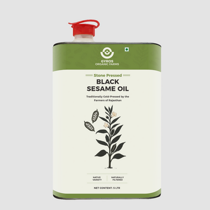 Stone Cold Pressed Black Sesame Oil | Deep Flavor | Unfiltered | Rich Aroma