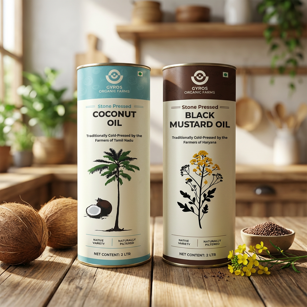 Stone Cold Pressed Black Mustard and Coconut Oil Combo | 2L + 2L | zero Adulteration | Sieve Filtered