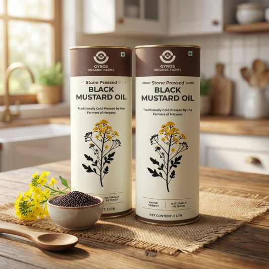 Stone Cold Pressed Black Mustard Oil  | 2L + 2L  | Zero Adulteration| Sieve Filtered