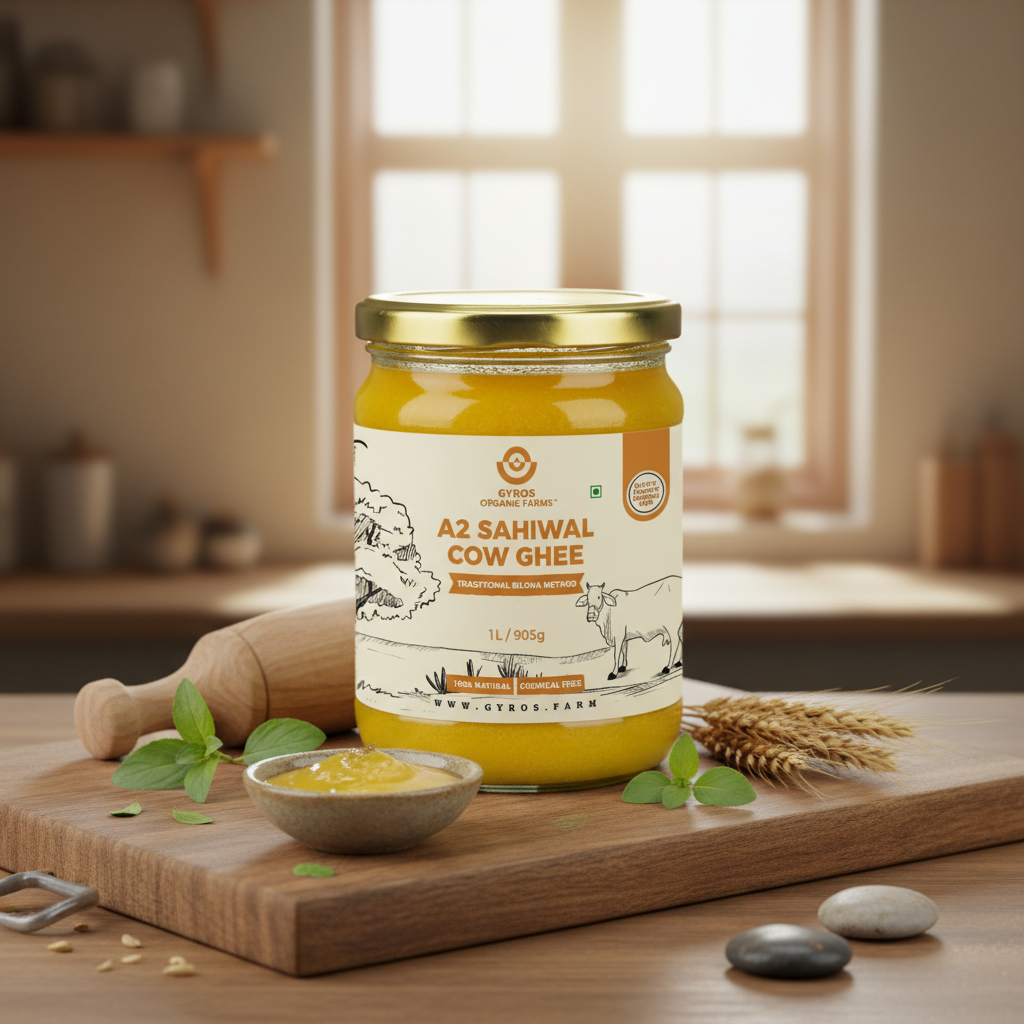 A2 Sahiwal Cow Ghee | Traditional Bilona Method | From Grass-Fed Desi Sahiwal Cows | Made in VILLAGE (From Free Roaming Cows), Not Gaushala