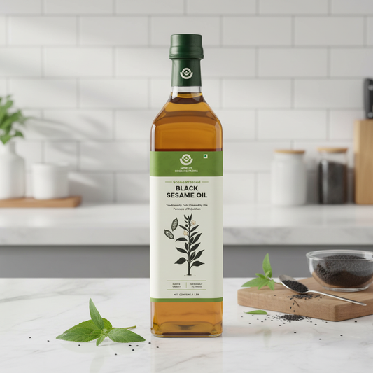 Stone Cold Pressed Black Sesame Oil | Deep Flavor | Unfiltered | Rich Aroma