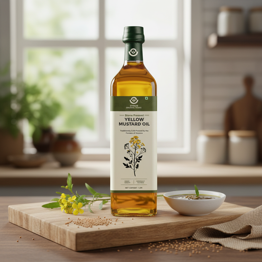 Stone Cold Pressed Yellow Mustard Oil | 100% Pure | Made From Organic Seeds | Zero Chemicals