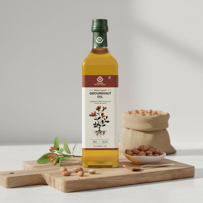 Stone Cold Pressed Groundnut Oil | 100% Pure | Made From High Quality Organic Peanuts