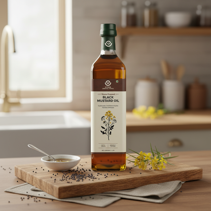 Stone Cold Pressed Black Mustard Oil | 100% Pure | Made From Native Seeds | Zero Preservatives