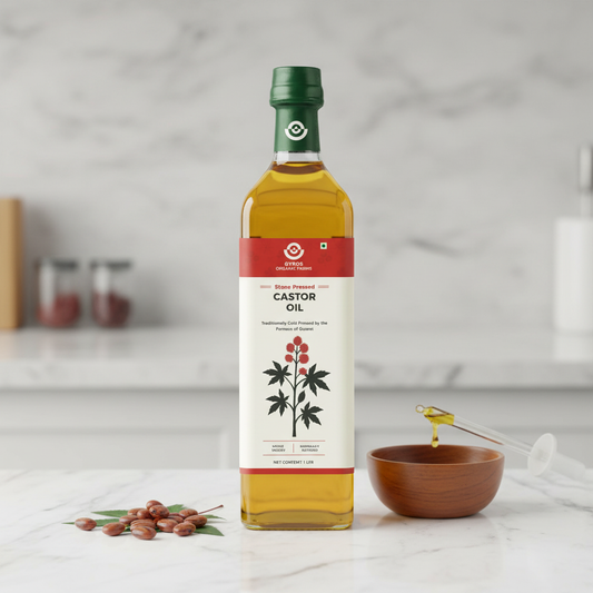 Stone Cold Pressed Castor Oil | 100% Pure Arandi Oil | For Hair, Skin, Joints