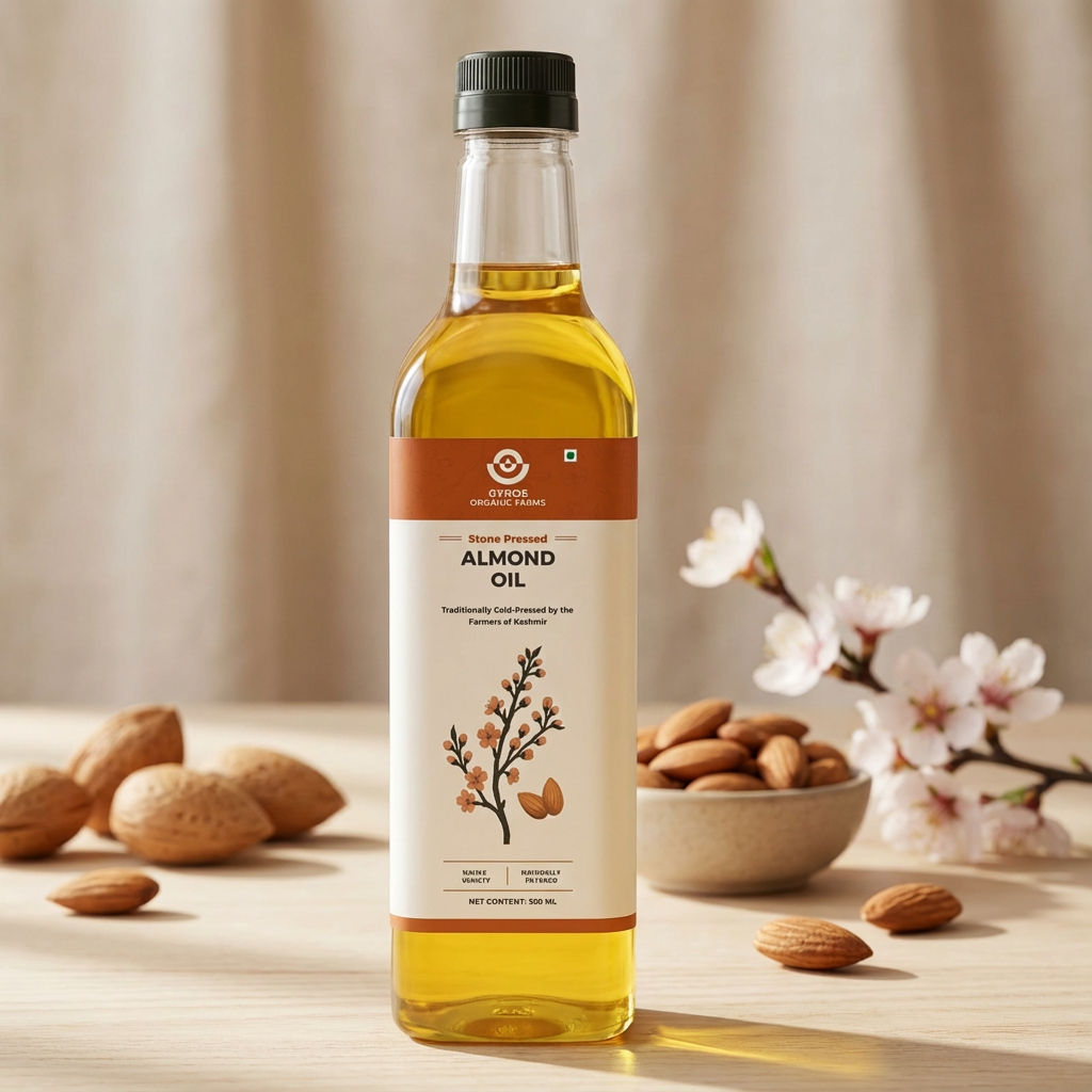 Stone Cold Pressed Almond Oil | Premium Grade | Naturally Extracted | Zero Chemicals