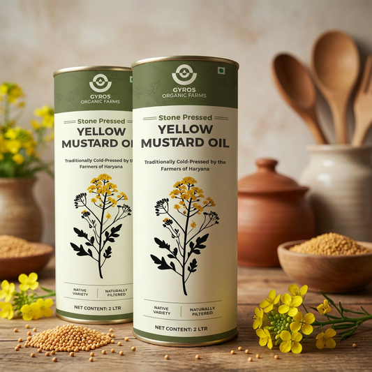 Stone Cold Pressed Yellow Mustard Oil Combo | 2L + 2L | zero Adulteration | Sieve Filtered