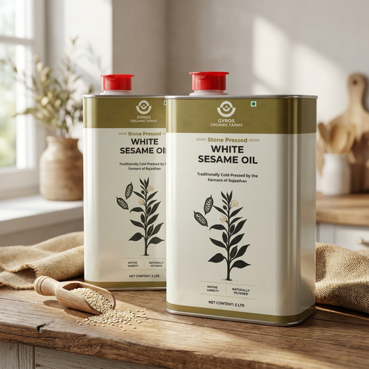 Stone Cold Pressed Sesame Oil Combo  | 5L + 5L | Zero Adulteration| Sieve Filtered