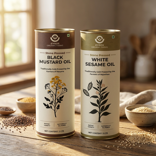 Stone Cold Pressed Black Mustard and Sesame Oil Combo | 2L + 2L | zero Adulteration | Sieve Filtered