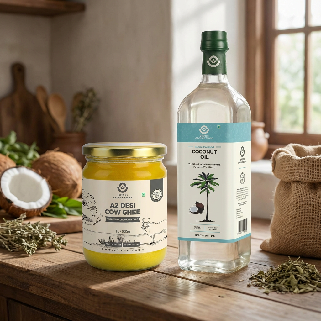 A2 Desi Cow Ghee & Coconut Stone Pressed Oil