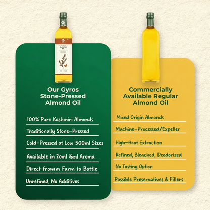 Stone Cold Pressed Almond Oil | Premium Grade | Naturally Extracted | Zero Chemicals