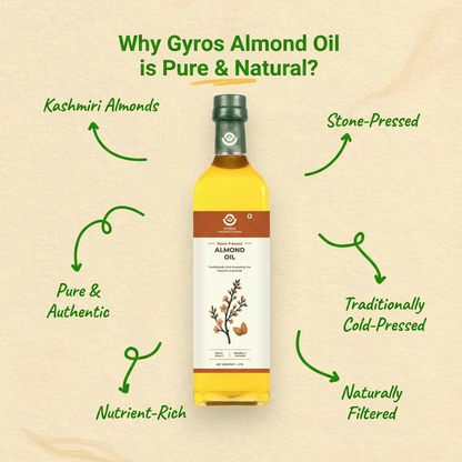 Stone Cold Pressed Almond Oil | Premium Grade | Naturally Extracted | Zero Chemicals