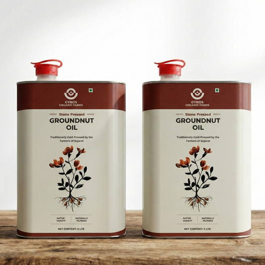 Stone Cold Pressed Groundnut Oil Combo  | 5L + 5L | Zero Adulteration| Sieve Filtered