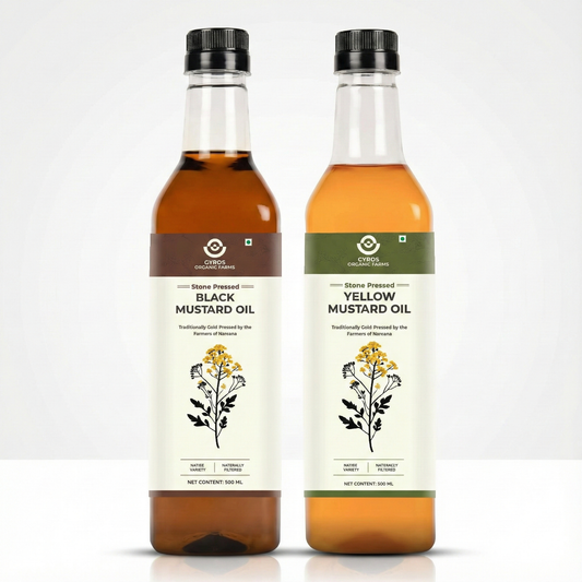 Trial Pack | Yellow & Black Mustard Stone Cold Pressed Oil | Unfiltered | Unadulterated | PET Bottle | New Arrival