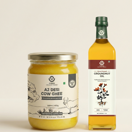 A2 Desi Cow Ghee and Groundnut Stone Pressed Oil