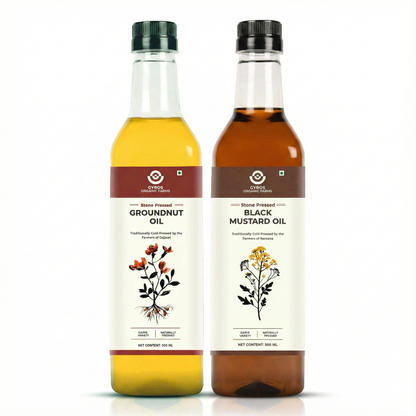 Trial Pack | Black Mustard & Groundnut Stone Cold Pressed Oil | Unfiltered | Unadulterated | PET Bottle | New Arrival