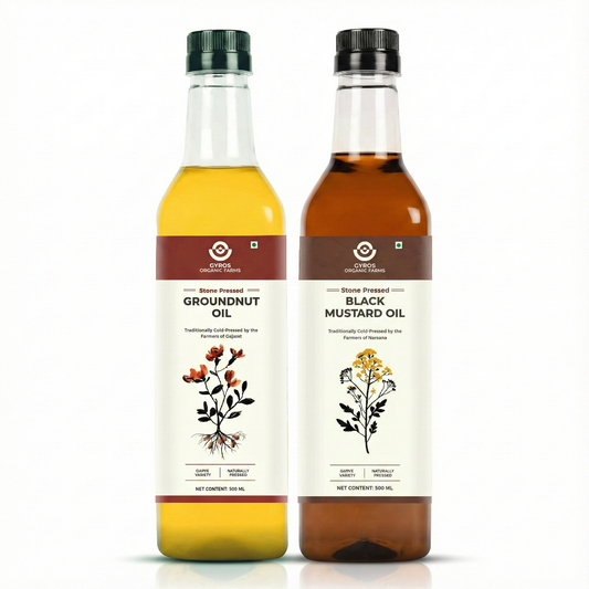 Trial Pack | Black Mustard & Groundnut Stone Cold Pressed Oil | Unfiltered | Unadulterated | PET Bottle | New Arrival