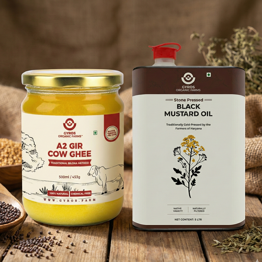 A2 Gir Cow Ghee & Stone Pressed Black Mustard Oil