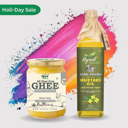 A2 Desi Cow Ghee & Yellow Mustard Stone Pressed Oil