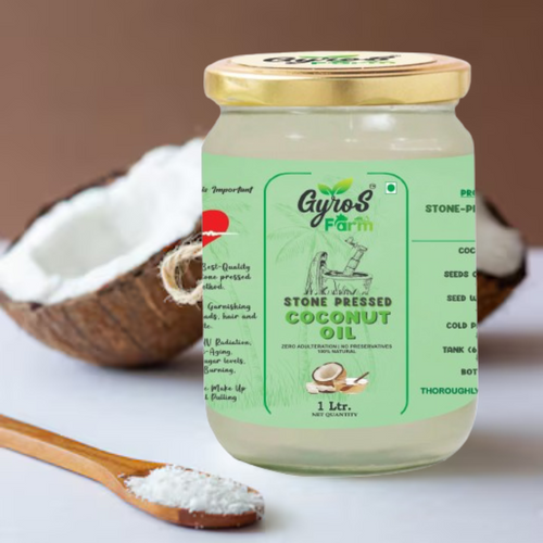 Stone Pressed Coconut Oil - 1L Glass Jar