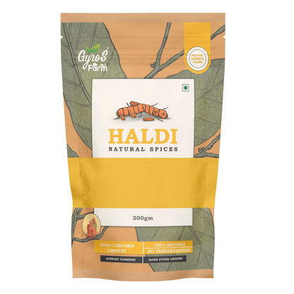 Hand Stone Grounded Haldi | Turmeric Powder | High Curcumin Content | Unprocessed | Chemical free