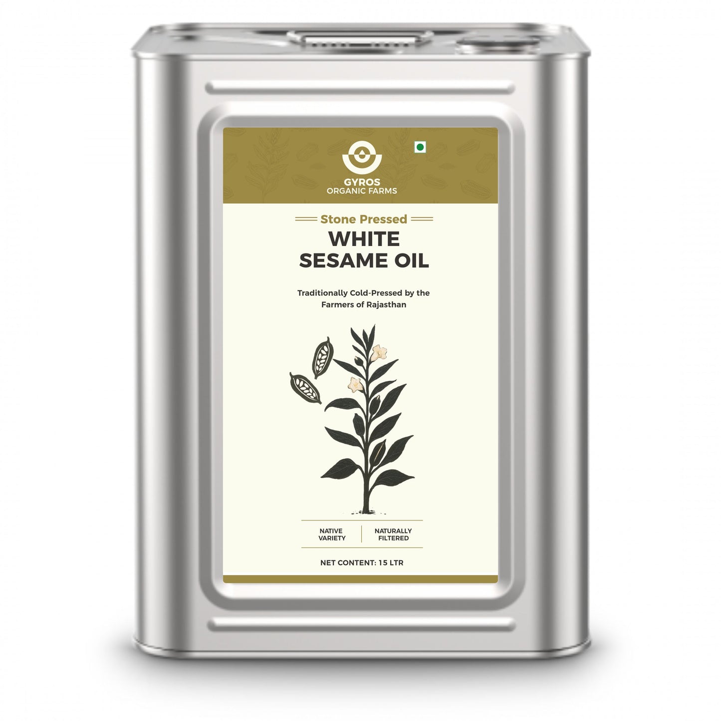 Stone Cold Pressed White Sesame Oil | 100% Natural | Unfiltered | Packed With Nutrition