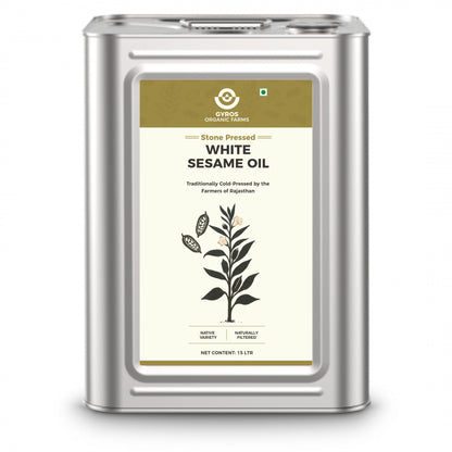 Stone Cold Pressed White Sesame Oil | 100% Natural | Unfiltered | Packed With Nutrition