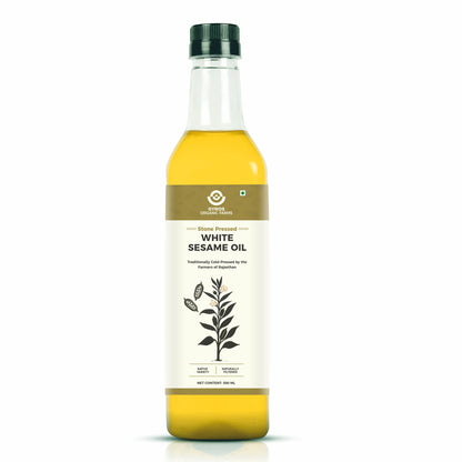 Stone Cold Pressed White Sesame Oil | 100% Natural | Unfiltered | Packed With Nutrition